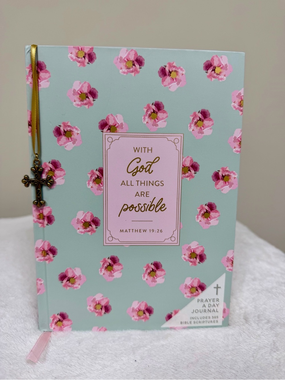 Prayer Journal with Cross Charm